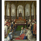 Wall Frame Black, Matted - Exhumation of St. Hubert by Museum Art