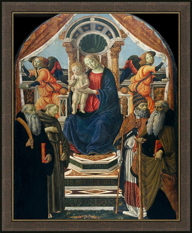 Wall Frame Espresso - Madonna and Child Enthroned with Saints and Angels by Museum Art - Trinity Stores