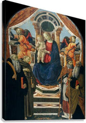 Canvas Print - Madonna and Child Enthroned with Saints and Angels by Museum Art