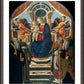 Wall Frame Espresso, Matted - Madonna and Child Enthroned with Saints and Angels by Museum Art