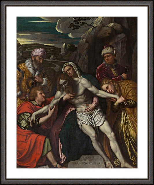 Wall Frame Espresso, Matted - Entombment by Museum Art
