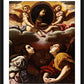 Wall Frame Black, Matted - Flying and Adoring Angels by Museum Art - Trinity Stores