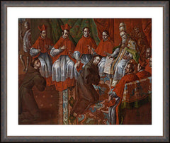Wall Frame Espresso - St. Francis of Assisi Before Pope by Museum Art