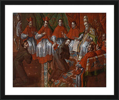 Wall Frame Black - St. Francis of Assisi Before Pope by Museum Art