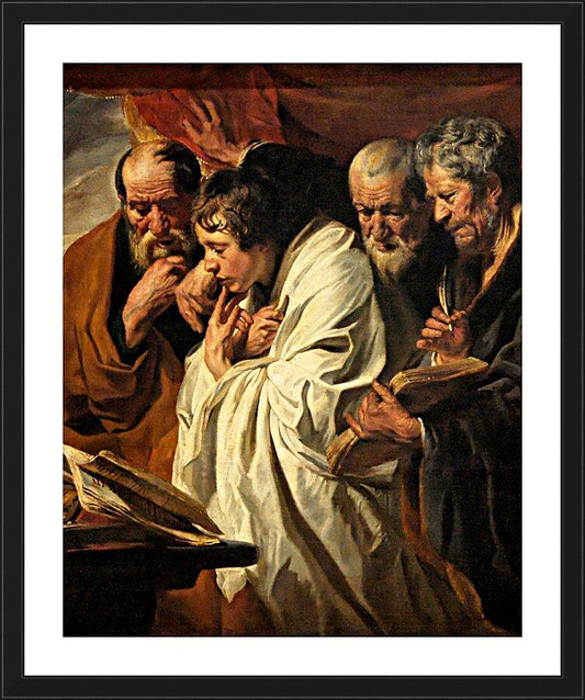 Wall Frame Black, Matted - Four Evangelists by Museum Art