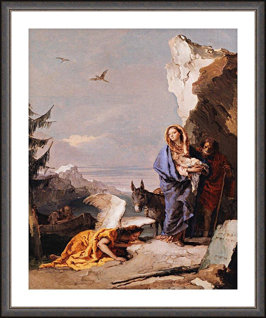 Wall Frame Espresso, Matted - Flight into Egypt by Museum Art