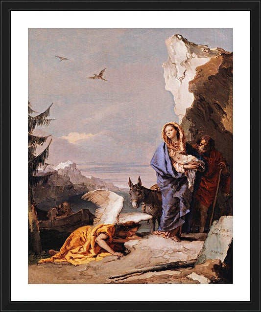 Wall Frame Black, Matted - Flight into Egypt by Museum Art