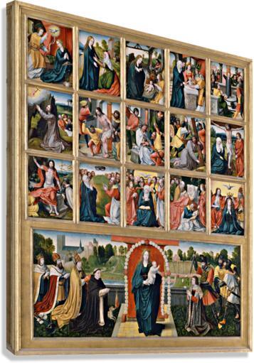 Canvas Print - Fifteen Mysteries and Mary of the Rosary by Museum Art