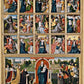 Wall Frame Black, Matted - Fifteen Mysteries and Mary of the Rosary by Museum Art