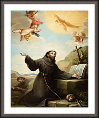 Wall Frame Espresso - St. Francis of Assisi Receiving Stigmata by Museum Art