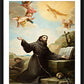 Wall Frame Black, Matted - St. Francis of Assisi Receiving Stigmata by Museum Art