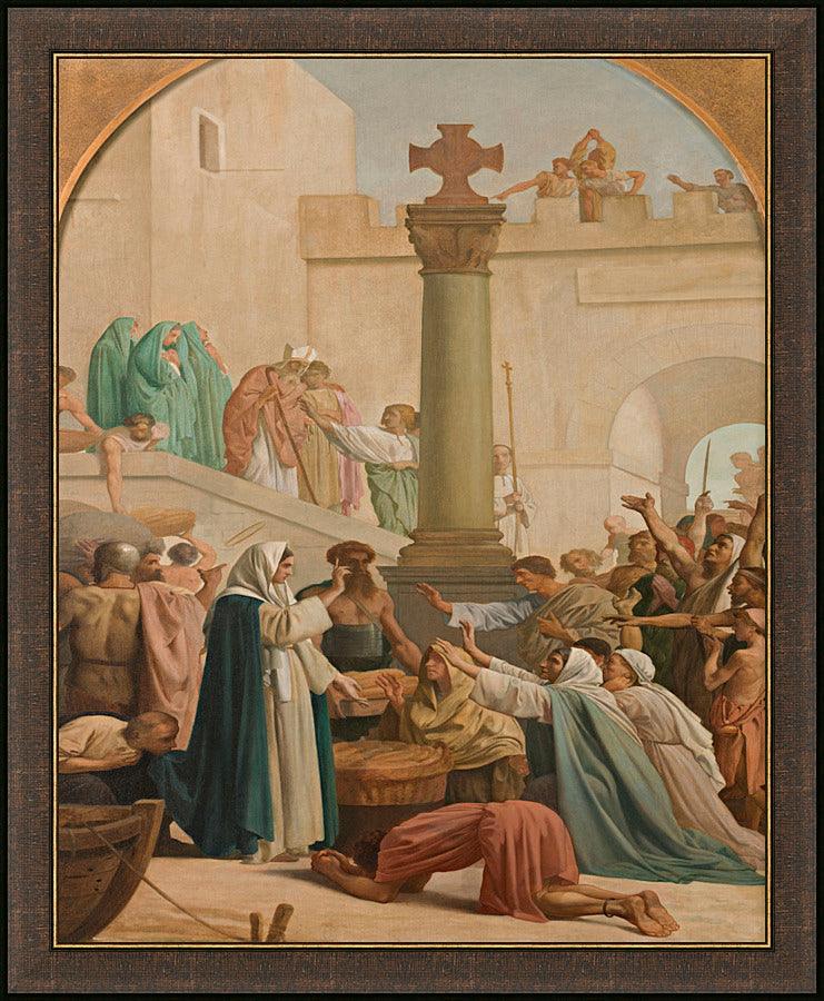 Wall Frame Espresso - St. Genevieve Distributing Bread to Poor During Siege of Paris by Museum Art