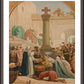 Wall Frame Espresso, Matted - St. Genevieve Distributing Bread to Poor During Siege of Paris by Museum Art