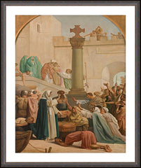 Wall Frame Espresso - St. Genevieve Distributing Bread to Poor During Siege of Paris by Museum Art