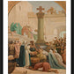 Wall Frame Black, Matted - St. Genevieve Distributing Bread to Poor During Siege of Paris by Museum Art