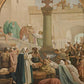 Wall Frame Espresso, Matted - St. Genevieve Distributing Bread to Poor During Siege of Paris by Museum Art - Trinity Stores