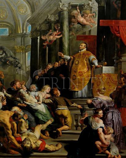 Wall Frame Gold, Matted - Glory of St. Ignatius of Loyola by Museum Art