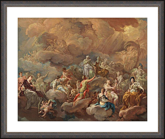 Wall Frame Espresso, Matted - Glory of Saints by Museum Art