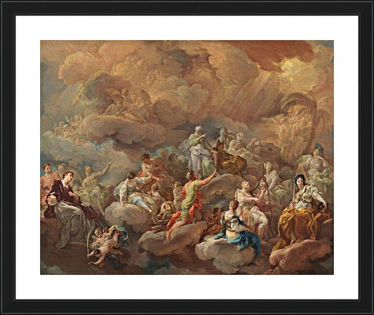 Wall Frame Black, Matted - Glory of Saints by Museum Art