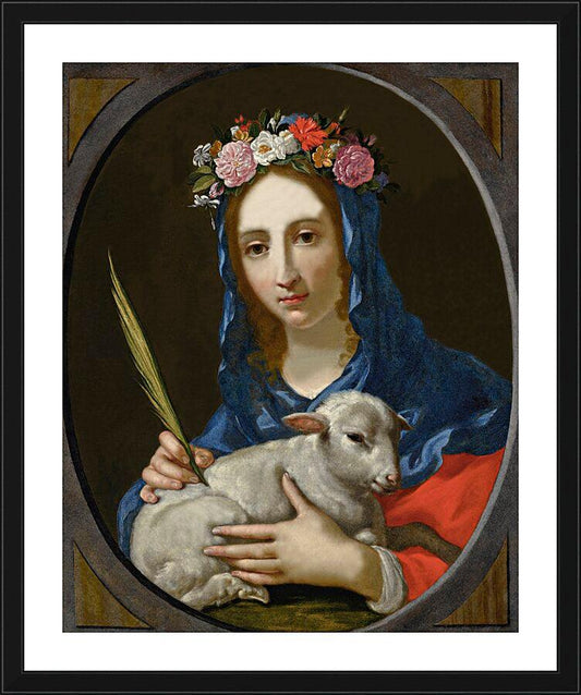 Wall Frame Black, Matted - St. Agnes by Museum Art