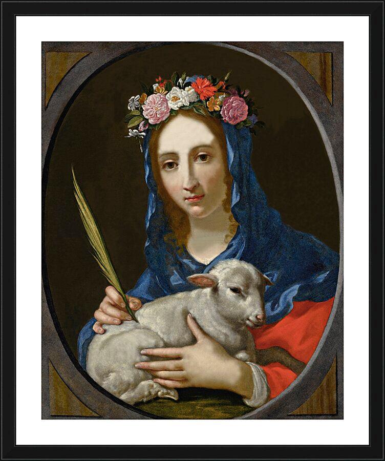 Wall Frame Black, Matted - St. Agnes by Museum Art - Trinity Stores