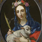 Wall Frame Black, Matted - St. Agnes by Museum Art - Trinity Stores