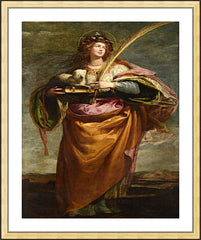 Wall Frame Gold - St. Agnes by Museum Art