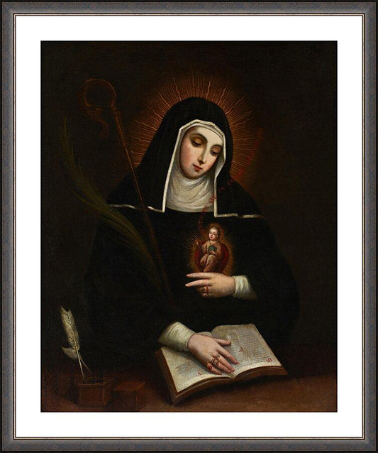 Wall Frame Espresso, Matted - St. Gertrude by Museum Art