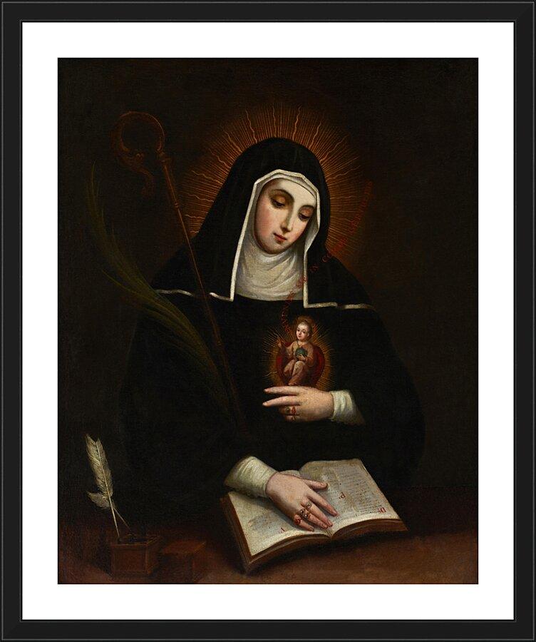 Wall Frame Black, Matted - St. Gertrude by Museum Art - Trinity Stores