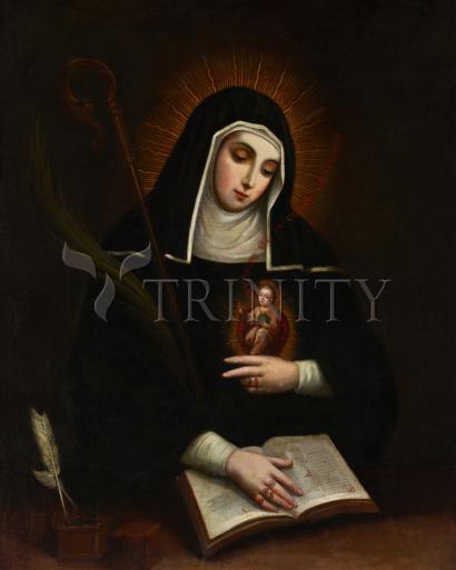 Wall Frame Gold, Matted - St. Gertrude by Museum Art - Trinity Stores