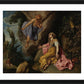 Wall Frame Black, Matted - Hagar and Angel by Museum Art