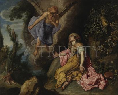 Wall Frame Black, Matted - Hagar and Angel by Museum Art - Trinity Stores