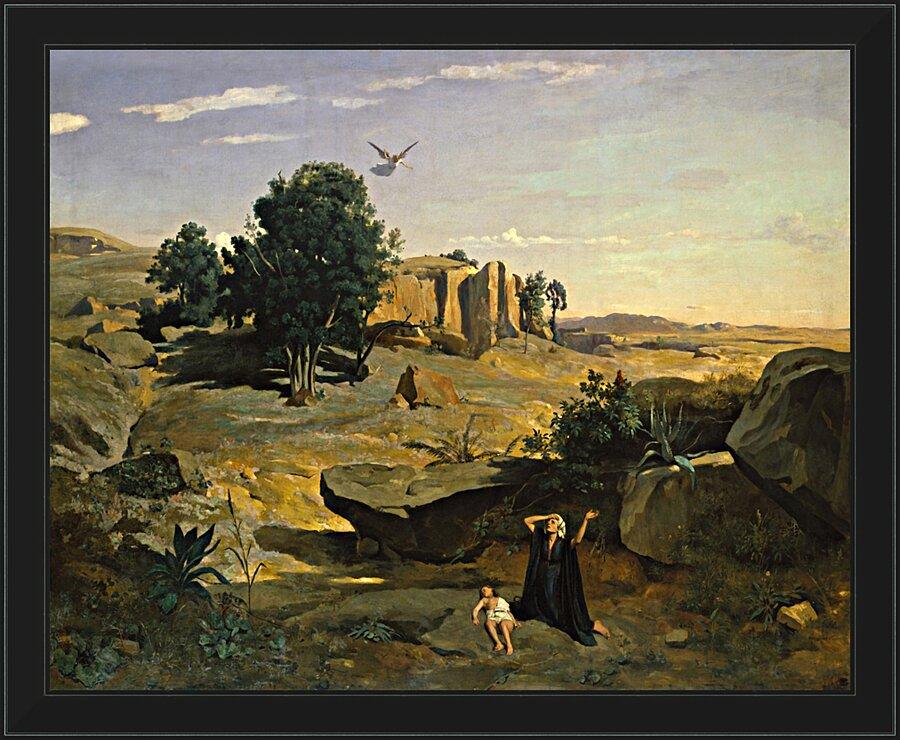 Wall Frame Black - Hagar in the Wilderness by Museum Art