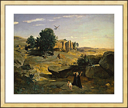 Wall Frame Gold, Matted - Hagar in the Wilderness by Museum Art
