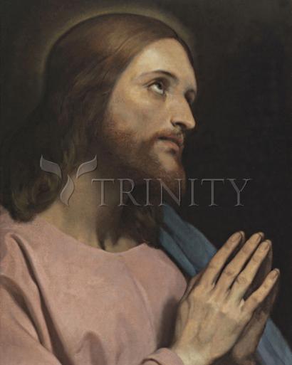 Wall Frame Black, Matted - Head of Christ by Museum Art - Trinity Stores