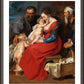 Wall Frame Espresso, Matted - Holy Family with Sts. Elizabeth and John the Baptist by Museum Art