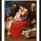 Wall Frame Black, Matted - Holy Family with Sts. Elizabeth and John the Baptist by Museum Art - Trinity Stores