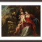 Wall Frame Espresso, Matted - Holy Family with Sts. Francis and Anne and Infant St. John the Baptist by Museum Art - Trinity Stores