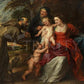 Canvas Print - Holy Family with Sts. Francis and Anne and Infant St. John the Baptist by Museum Art