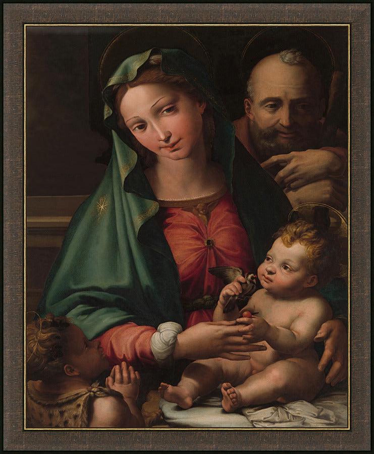 Wall Frame Espresso - Holy Family with Infant St. John the Baptist by Museum Art