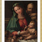 Wall Frame Gold, Matted - Holy Family with Infant St. John the Baptist by Museum Art