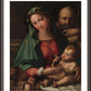 Wall Frame Espresso, Matted - Holy Family with Infant St. John the Baptist by Museum Art - Trinity Stores