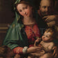 Wall Frame Espresso, Matted - Holy Family with Infant St. John the Baptist by Museum Art