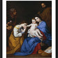 Wall Frame Black, Matted - Holy Family with Sts. Anne and Catherine of Alexandria by Museum Art