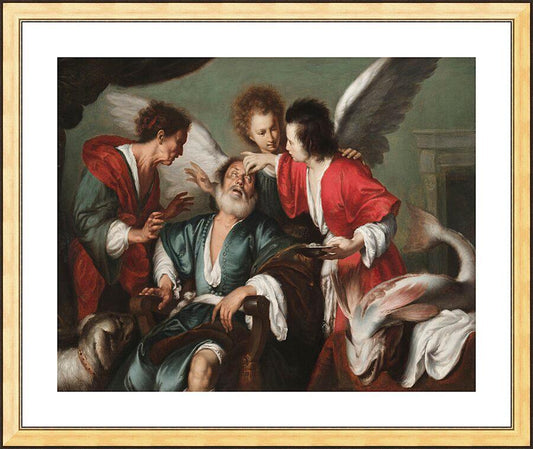 Wall Frame Gold, Matted - Healing of Tobit by Museum Art