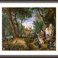 Wall Frame Espresso, Matted - Vision of St. Hubert by Museum Art