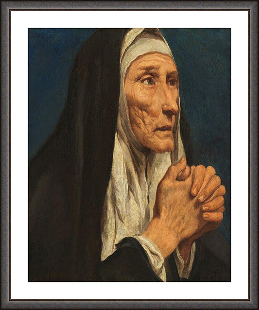 Wall Frame Espresso, Matted - St. Monica by Museum Art