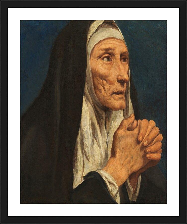 Wall Frame Black, Matted - St. Monica by Museum Art