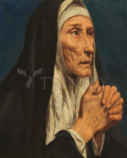 Wall Frame Black, Matted - St. Monica by Museum Art