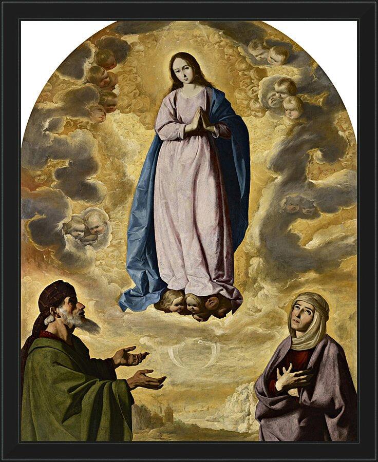 Wall Frame Black - Immaculate Conception with Sts. Joachim and Anne by Museum Art